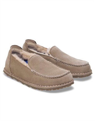 Utti Shearling Suede Leather Sko - Taupe